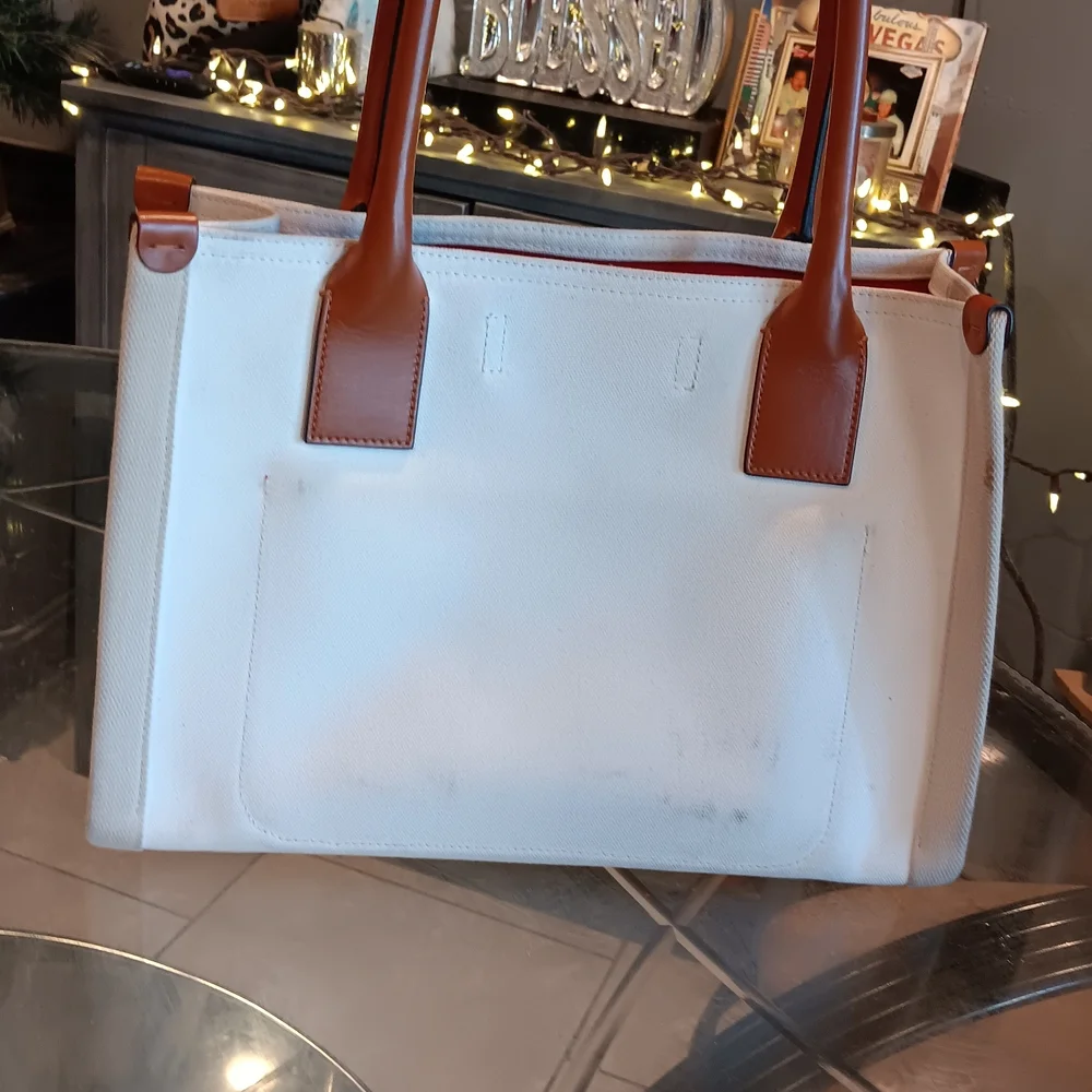 Christian Louboutin Nastroloubi White and Brown Tote Bag - Picture 3 of 10